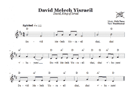 page one of David Melech Yisraeil (David, King Of Israel) (Lead Sheet / Fake Book)