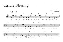 page one of Candle Blessing (Lead Sheet / Fake Book)