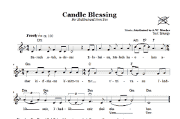 page one of Candle Blessings (For Shabbat and Yom Tov) (Lead Sheet / Fake Book)