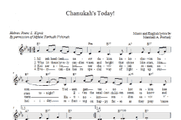page one of Chanukah's Today (Lead Sheet / Fake Book)