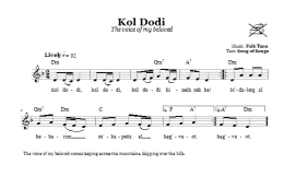 page one of Kol Dodi (The Voice Of My Beloved) (Lead Sheet / Fake Book)