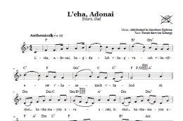 page one of L'cha, Adonai (Yours, God) (Lead Sheet / Fake Book)