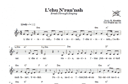 page one of L'chu N'ran'nah (Break Through Singing) (Lead Sheet / Fake Book)