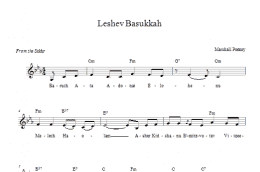 page one of Leshev Basukkah (Lead Sheet / Fake Book)