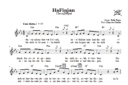 page one of HaFinjan (The Coffeepot) (Lead Sheet / Fake Book)