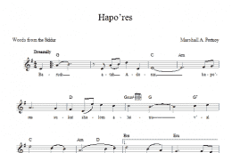 page one of Hapo'res (Lead Sheet / Fake Book)