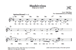 page one of Hashiveinu (Help Us To Return) (Lead Sheet / Fake Book)