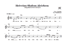 page one of Heiveinu Shalom Aleichem (May Peace Come To All Of You) (Lead Sheet / Fake Book)