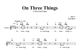 page one of On Three Things (Lead Sheet / Fake Book)