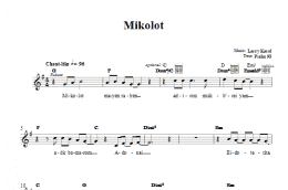 page one of Mikolot (Lead Sheet / Fake Book)