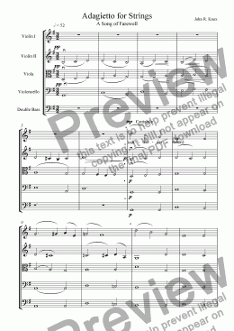 page one of Adagietto For Strings