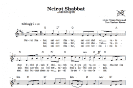 page one of Neirot Shabbat (Shabbat Lights) (Lead Sheet / Fake Book)