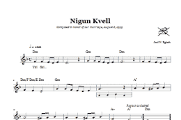 page one of Nigun Kvell (Wordless Melody) (Lead Sheet / Fake Book)