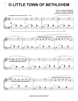 page one of O Little Town Of Bethlehem (Piano Solo)