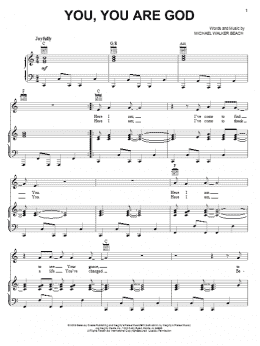 page one of You, You Are God (Piano, Vocal & Guitar Chords (Right-Hand Melody))