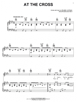 page one of At The Cross (Piano, Vocal & Guitar Chords (Right-Hand Melody))