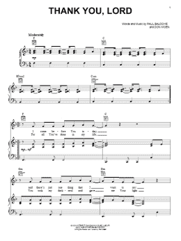 page one of Thank You, Lord (Piano, Vocal & Guitar Chords (Right-Hand Melody))