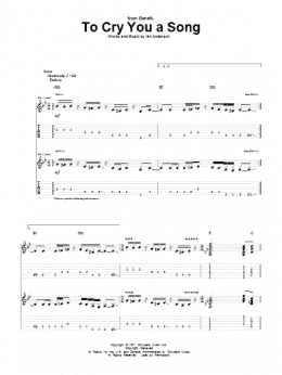 page one of To Cry You A Song (Guitar Tab)