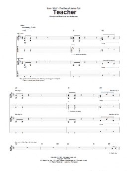 page one of Teacher (Guitar Tab)