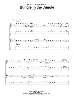 page one of Bungle In The Jungle (Guitar Tab)