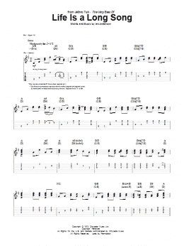 page one of Life Is A Long Song (Guitar Tab)