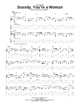 page one of Sossity, You're A Woman (Guitar Tab)