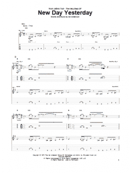 page one of New Day Yesterday (Guitar Tab)