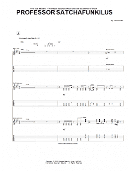 page one of Professor Satchafunkilus (Guitar Tab)