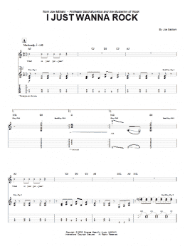 page one of I Just Wanna Rock (Guitar Tab)