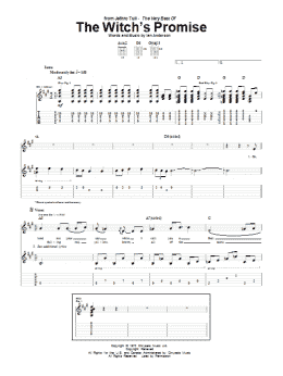 page one of The Witch's Promise (Guitar Tab)