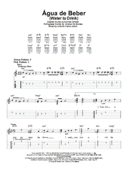 page one of Agua De Beber (Water To Drink) (Easy Guitar Tab)
