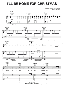 page one of I'll Be Home For Christmas (Piano, Vocal & Guitar Chords (Right-Hand Melody))