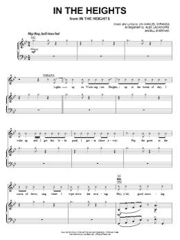 page one of In The Heights (from In The Heights: The Musical) (Piano, Vocal & Guitar Chords (Right-Hand Melody))