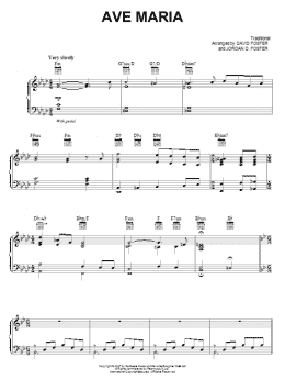page one of Ave Maria (Piano, Vocal & Guitar Chords (Right-Hand Melody))