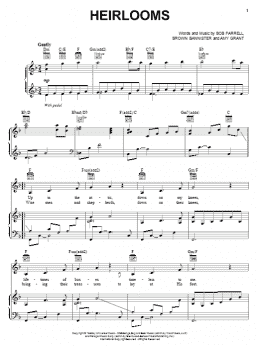 page one of Heirlooms (Piano, Vocal & Guitar Chords (Right-Hand Melody))
