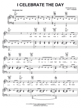 page one of I Celebrate The Day (Piano, Vocal & Guitar Chords (Right-Hand Melody))