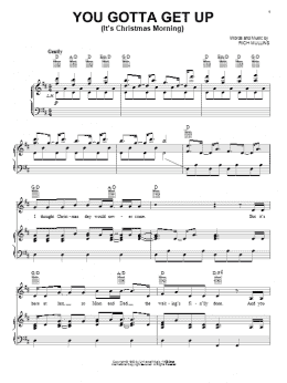 page one of You Gotta Get Up (It's Christmas Morning) (Piano, Vocal & Guitar Chords (Right-Hand Melody))