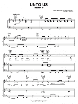 page one of Unto Us (Isaiah 9) (Piano, Vocal & Guitar Chords (Right-Hand Melody))