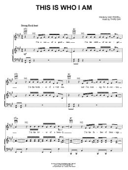 page one of This Is Who I Am (Piano, Vocal & Guitar Chords (Right-Hand Melody))