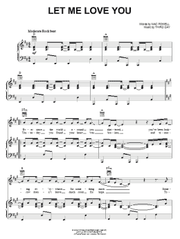 page one of Let Me Love You (Piano, Vocal & Guitar Chords (Right-Hand Melody))