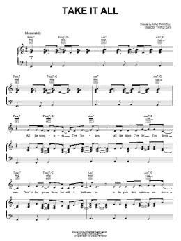page one of Take It All (Piano, Vocal & Guitar Chords (Right-Hand Melody))