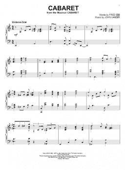 page one of Cabaret (Piano Solo)