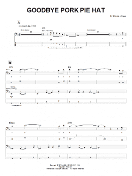 page one of Goodbye Pork Pie Hat (Bass Guitar Tab)