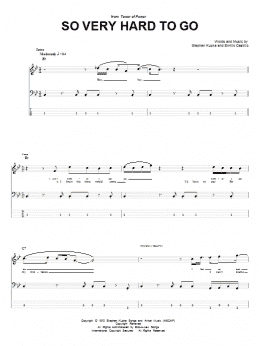 page one of So Very Hard To Go (Bass Guitar Tab)