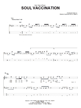 page one of Soul Vaccination (Bass Guitar Tab)
