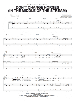 page one of Don't Change Horses (In The Middle Of The Stream) (Bass Guitar Tab)