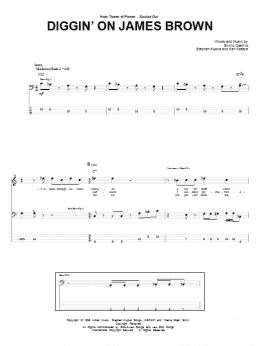 page one of Diggin' On James Brown (Bass Guitar Tab)