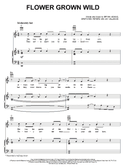 page one of Flower Grown Wild (Piano, Vocal & Guitar Chords (Right-Hand Melody))