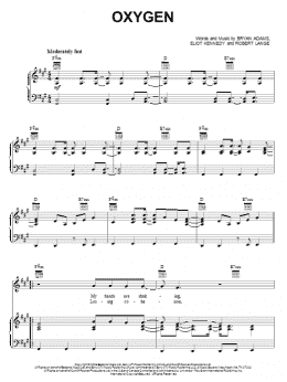 page one of Oxygen (Piano, Vocal & Guitar Chords (Right-Hand Melody))