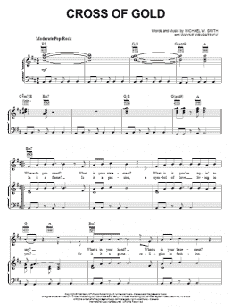 page one of Cross Of Gold (Piano, Vocal & Guitar Chords (Right-Hand Melody))